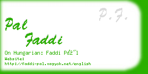 pal faddi business card